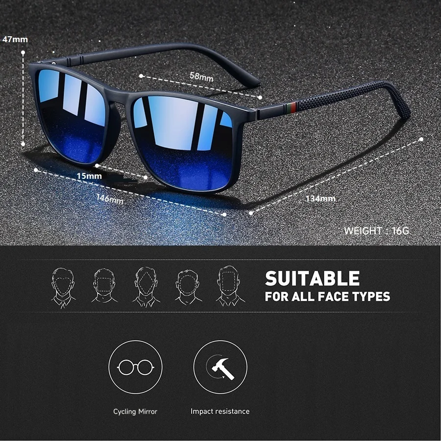 Fashion Colorful stripes Vintage Square Sunglasses For Men Women Driving Fishing Brand Designer Sun Glasses Man Eyewear