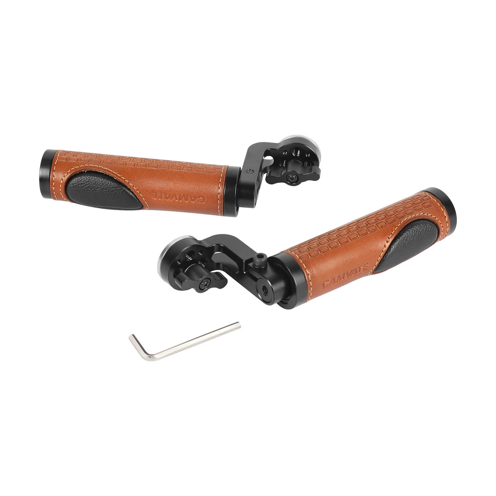 Imagem -06 - Camvate Couro Arri Roseta Handgrip com Botão Ajustável m6 Rosca Macho Montagem para Dslr Ombro Rig Fotografia Acessórios