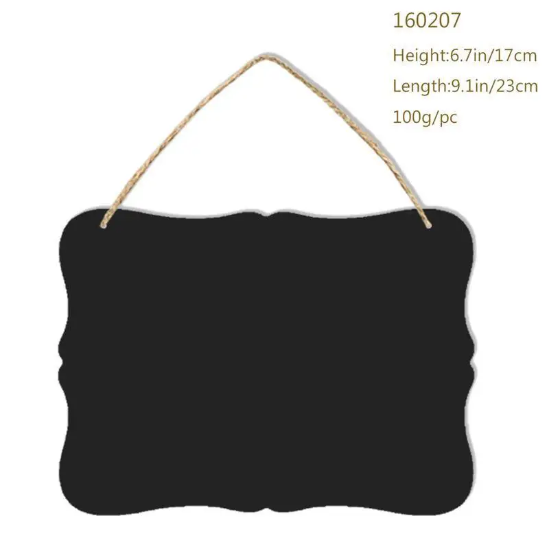 Double-Sided Blackboard Hanging Ornament Craftsmanship Creative Identification Plate Home Decoration Door Plate DIY Board Wri...