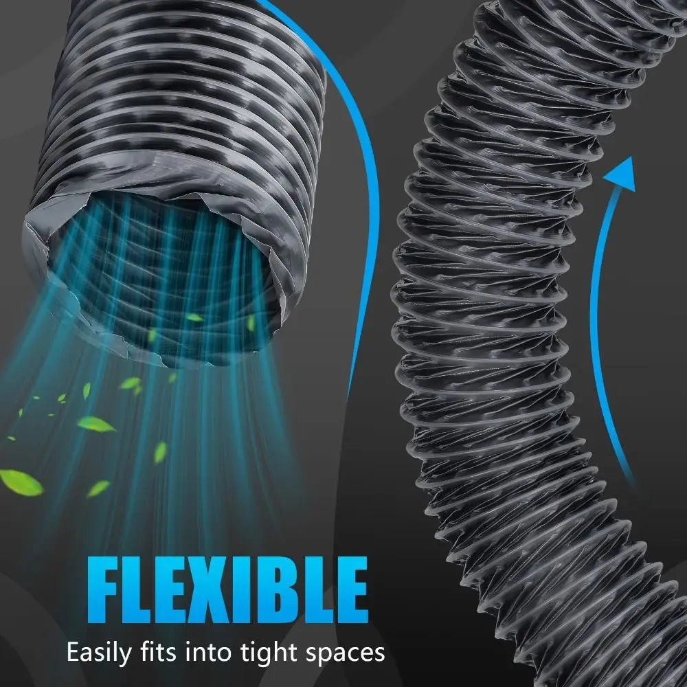 Nylon Diesel Heater Hose Insulated Heavy-Duty Dryer Vent Hose Tear-Proof Wear-Resistant Air Ducting RV Camping Truck Tent
