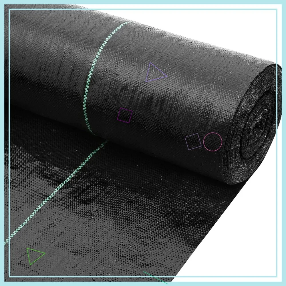 

13x115 ft Heavy Duty Weed Barrier Fabric for Driveway, Erosion Control, French Drain, Construction Projects