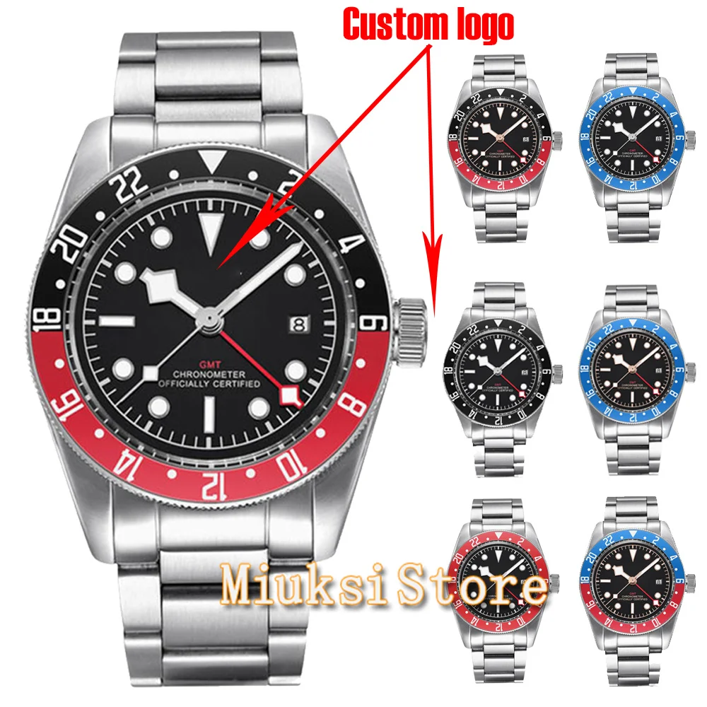 

41mm Wacth Sapphire 10ATM Swim Luxury Brand Men Watches luminous GMT Automatic Military Sport Date Clock Mechanical Wristwatch