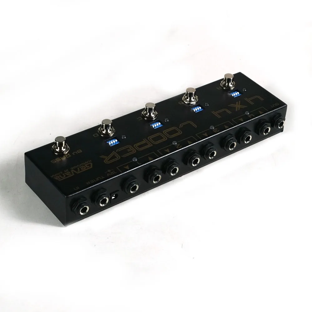 4-Channel Programmable Effector Line Selector LOOPER Electric Guitar Pedal Effector with power supply