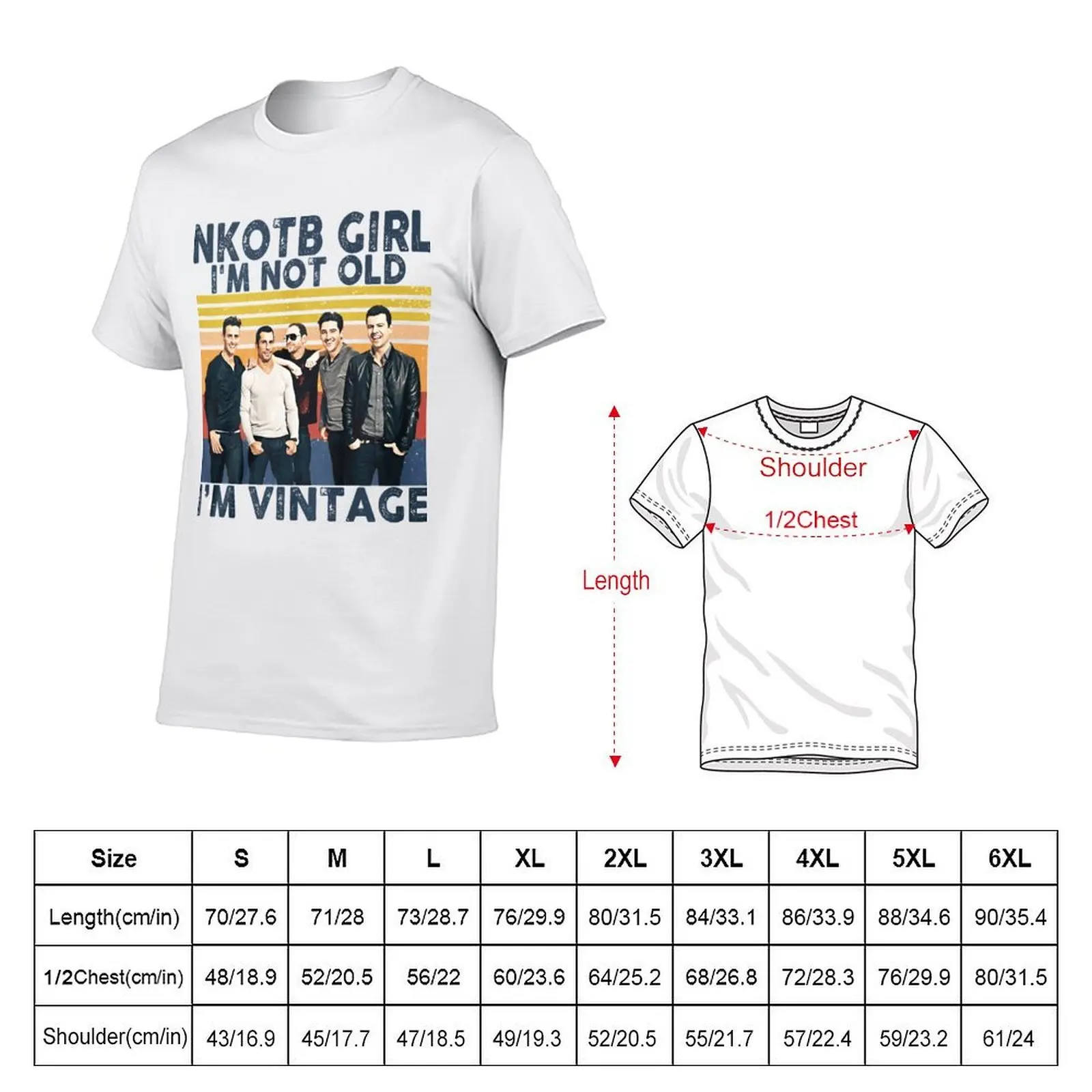NKOTB Girl I&x27;m NOT Old I&x27;m Vintage T-Shirt t shirts for man pack white funny t shirts cotton T-Shirt