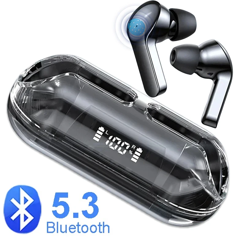 New F80 Bluetooth 5.3 Earphones Wireless Headphones Touch Control Gaming Headsets HIFI Stereo Noise Reduction earbuds With Mic