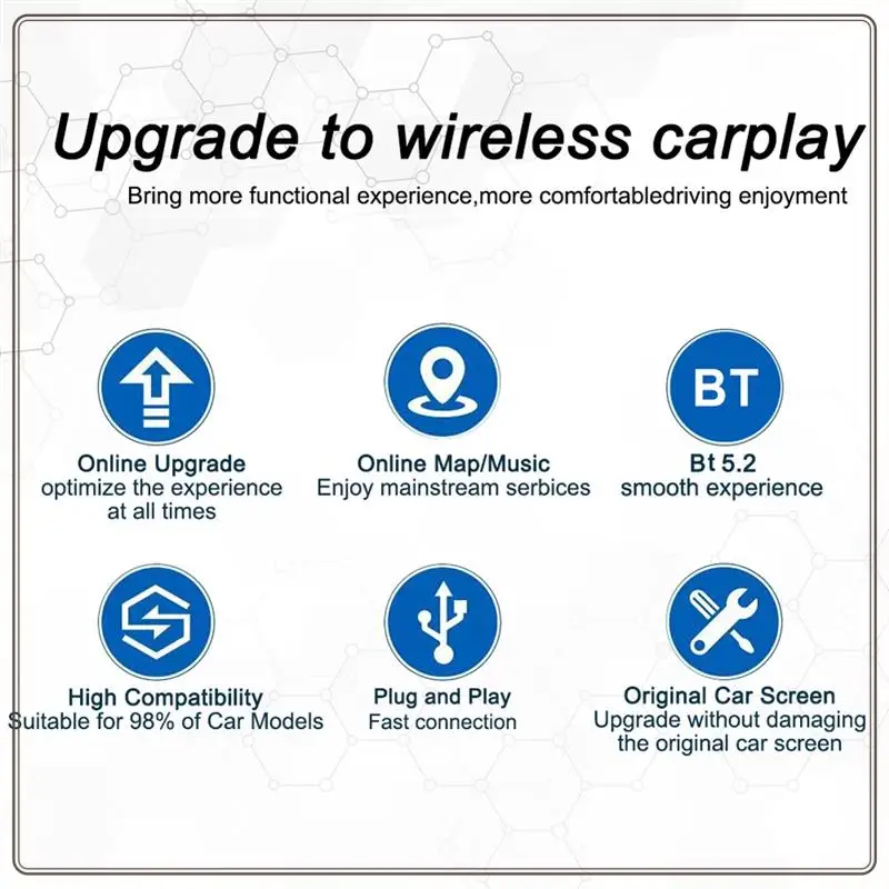 Wireless Carplay Adapter Carplay Dongle Magic AI Box For Wired Carplay Android Auto To Upgrade