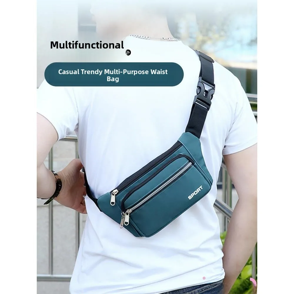 

Men's Outdoor Casual Sports Fanny Pa Waterproof Thiened Large Capaci Crossbody Chest Bag for Busin Mobile Phone Wallet