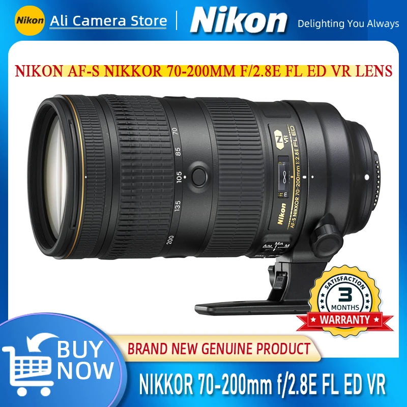 Объектив Nikon AF-S NIKKOR 70-200mm f/2.8E FL ED VR для путешествий, спорта, пейзажей, автомобилей, ночного видения, профессиональный объектив Portrait III Объектив Nikon AF-S NIKKOR 70-200mm f/2.8E FL ED VR для путешествий, спорта, пейзажей, автомобилей, ночного видения, профессиональный объектив Portrait III
