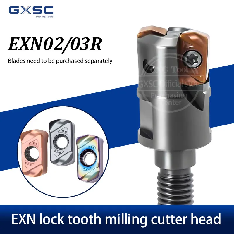 

EXN02R 03R High Quality Small Diameter Milling Cutters Holder LNMU02 LNMU03 Hard Alloy Efficiency Rough Fast Feed Milling Blade