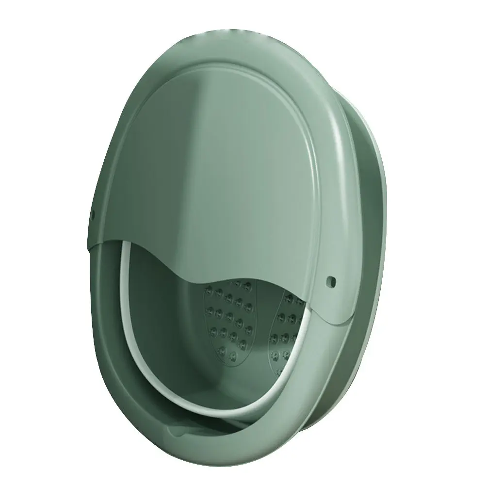 

1 шт. Портативное складное ведро для мытья ног зеленого цвета - массажная ванночка для ног для домашнего спа, стимулирует меридианы, снимает усталость.