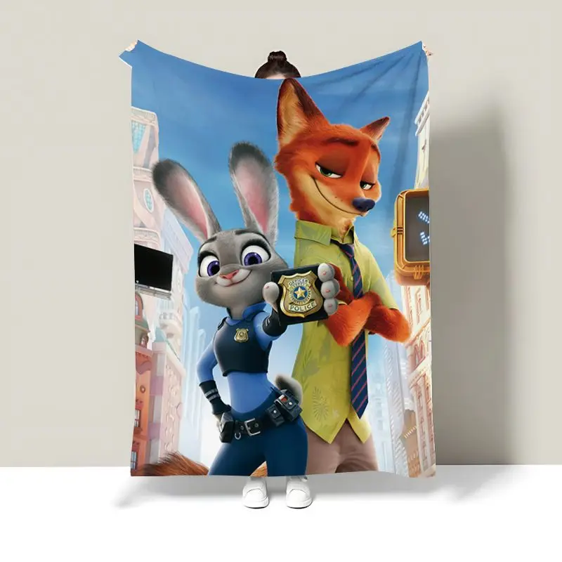 ผ้าห่มนวมลายการ์ตูนซูโทเปีย จูดี้ นิค สลอธ น่ารัก น้ำหนักเบา ใช้เป็นผ้าคลุมไหล่ ผ้าห่มนอน ลายอนิเมะ