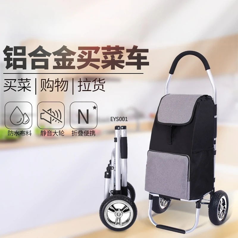 

Lightweight Foldable Hand Truck, Portable Shopping Trolley for Home Grocery & Package Hauling