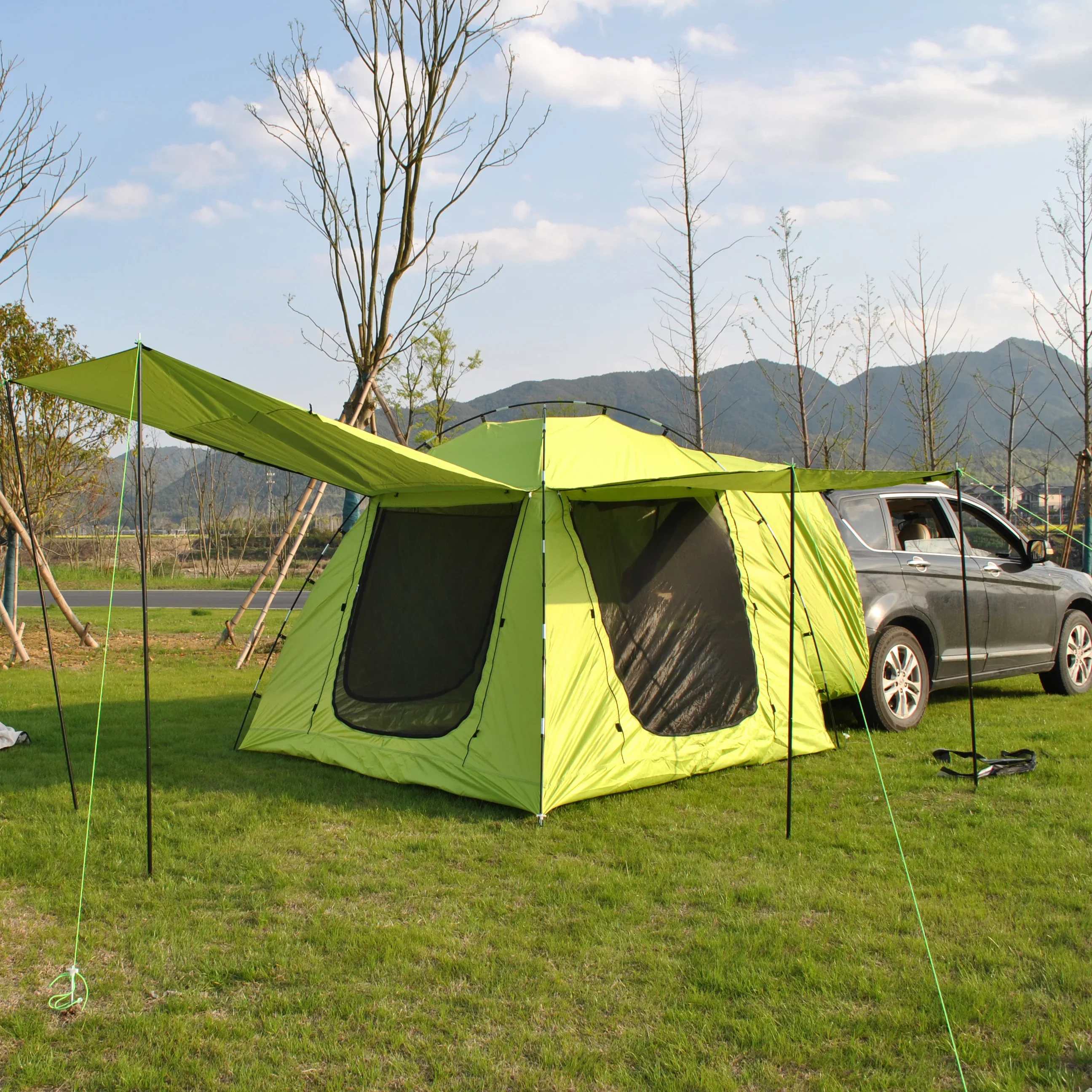 6 person Outdoor Foldable SUV Car Rear Tent  Side Camping  With Anti-mosquito Sunshade,CZX-681 Family car tent