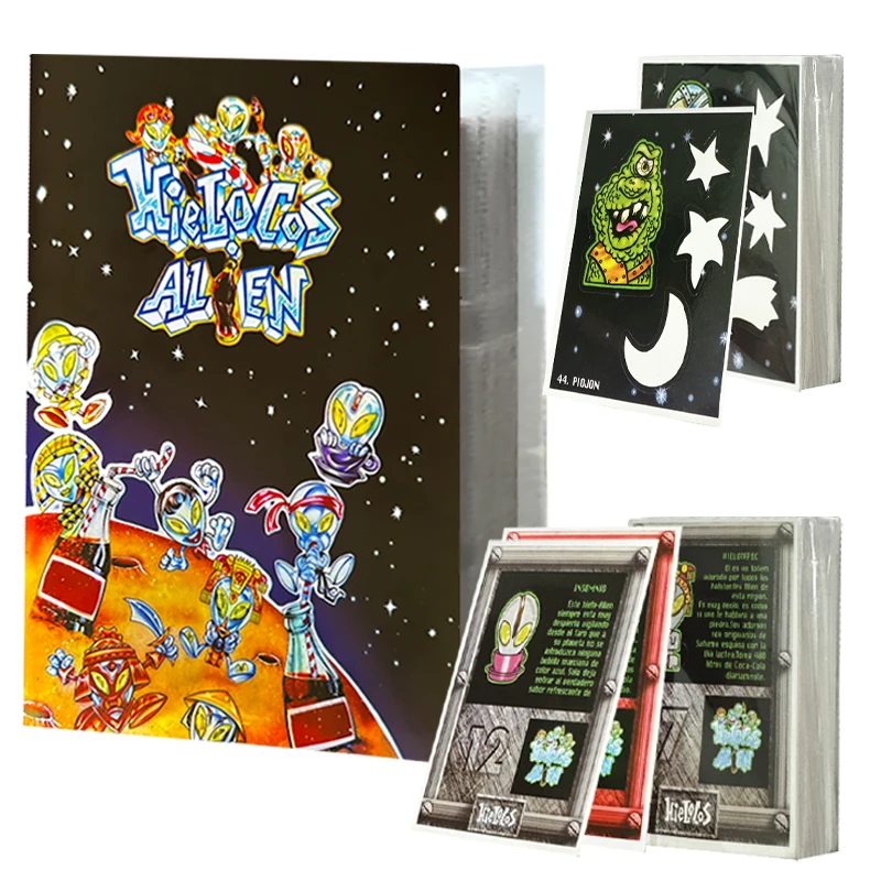 Lote De Tazos Sabritas Hielocos Alien 60 unidades de cartões e adesivos coleção de álbum completo presente de colecionador pode brilhar no escuro