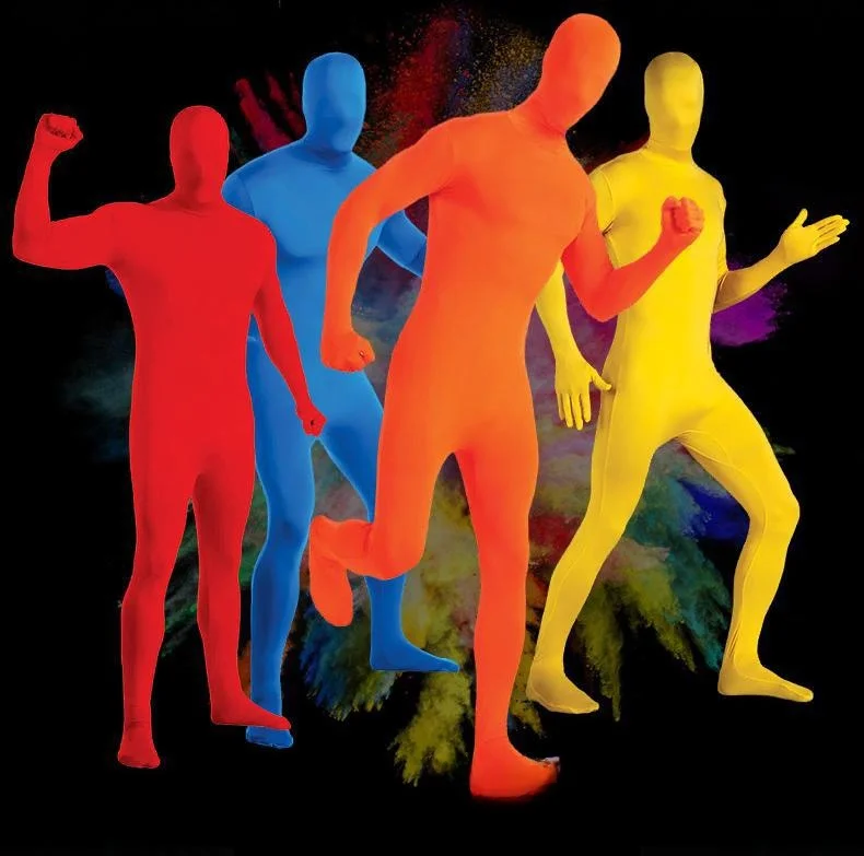 Costume d'halloween Invisible pour homme, Cosplay Anime Ninja, Costume serré de scène Bla, vêtements pour adultes, t-shirt en Polyester et Fiber d'acétate