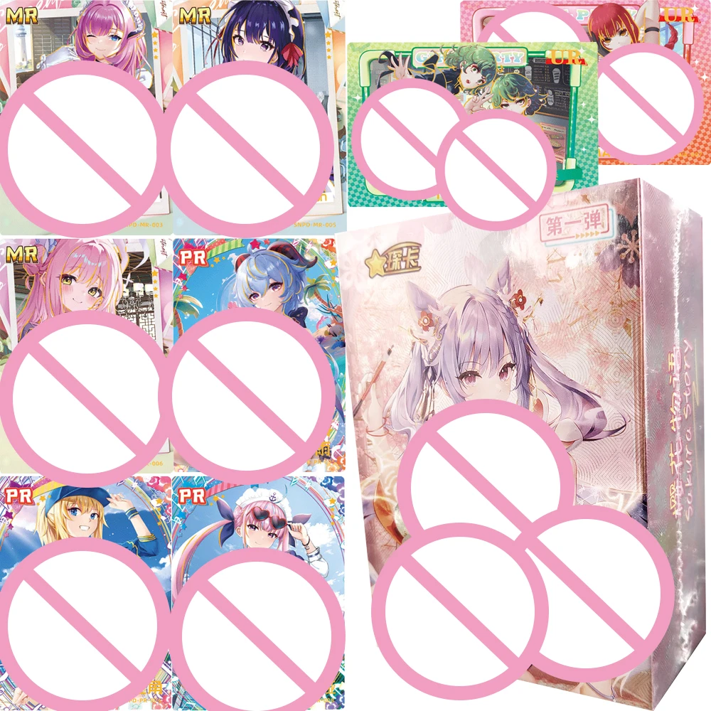 Sakura Story Collection Cards Anime Game Popular Characters Yae Miko Raiden Shogun Infinite Charm Jigsaw Cards Boy Festival Gift
