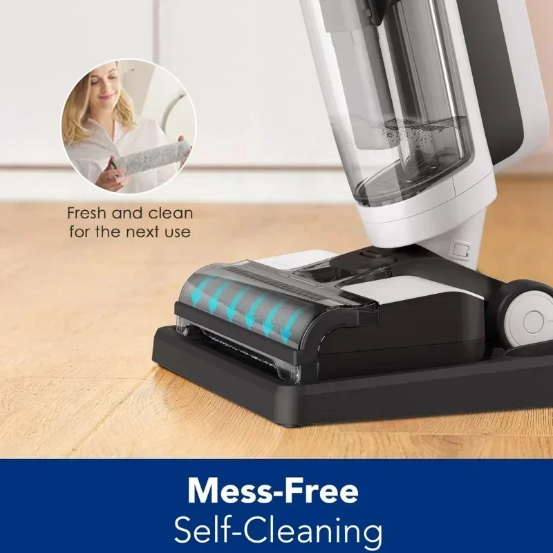 D2BTTinecoes iFLOOR 3 Breeze Complete Wet Dry Vacuum Cordless Floor Cleaner and Mop One-Step Cleaning for Hard Floors