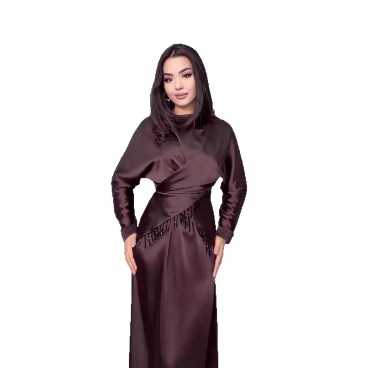 2026 hot-selling new spring/autumn long-sleeved pleated minimalist elegant fashion two-piece set