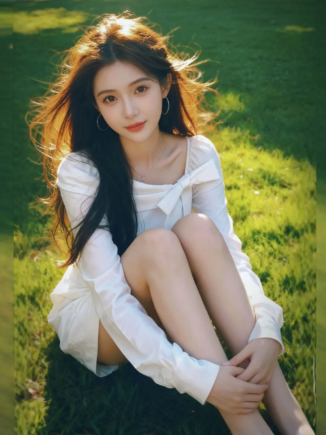 

Корейское платье-рубашка с узлом, приталенное, модное, весеннее, с высокой талией, из смесового хлопка, с длинными рукавами