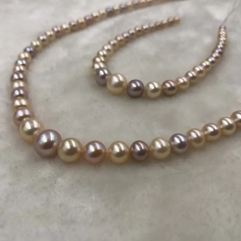 ELEISPL JEWELRY Loose String For Necklace And Bracelet 4-8mm Round FW Pearls  #1024