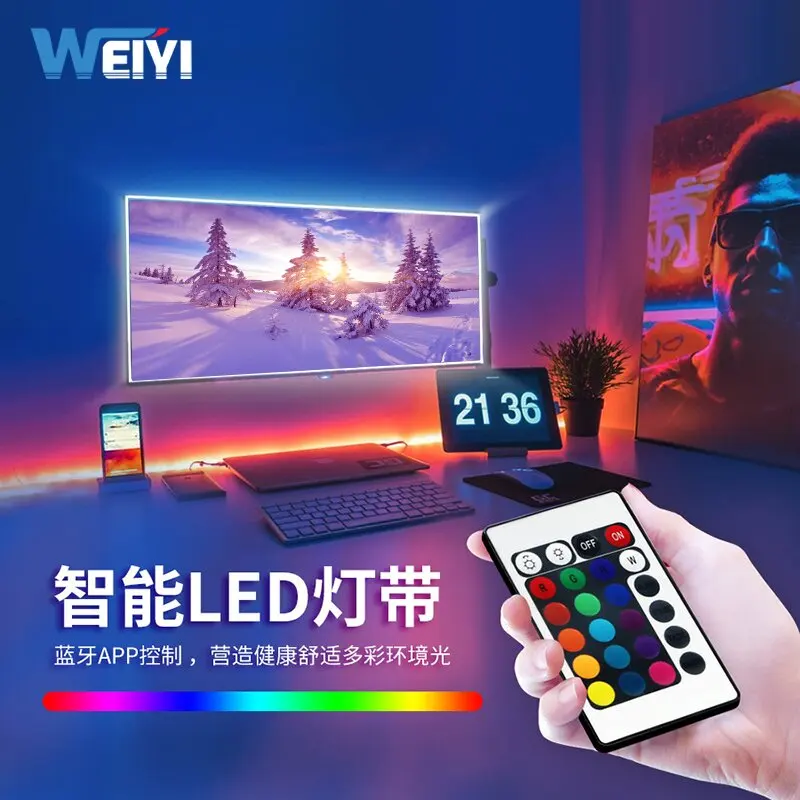 USB-LED-Streifenlichter 5050, APP-Steuerung, Farbwechsel, RGB-LED-Licht, Lampenband für Zimmer, flexible Dekoration, TV-Hintergrundbeleuchtung, Diode