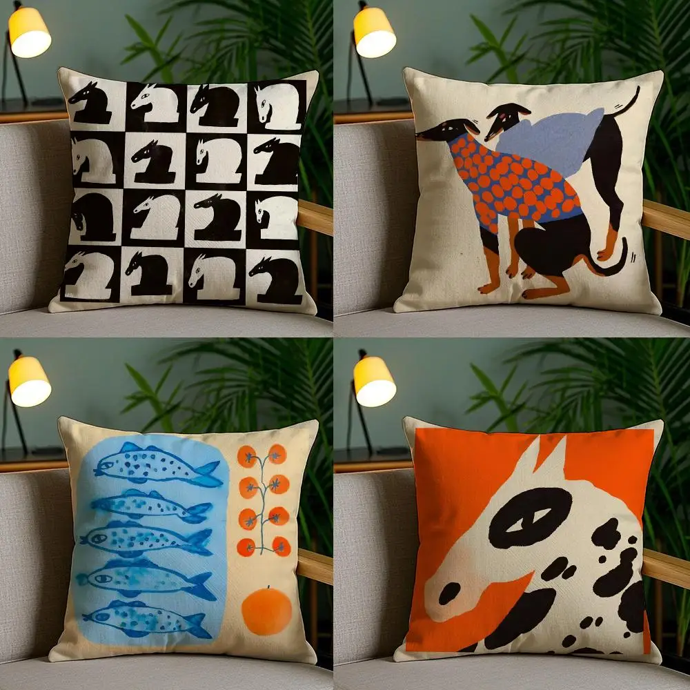 Abstract E-Eniko Katalin Eged Cushion Cover Cushion Cover Soft Washable Pillow Case Multi-Scene For Couch Bed Travel Office Use