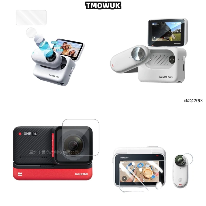 

Durable Hard Tempered Glass Display Protector + TPU Soft Film For Insta360 Link 2 Link 2C Action Camera