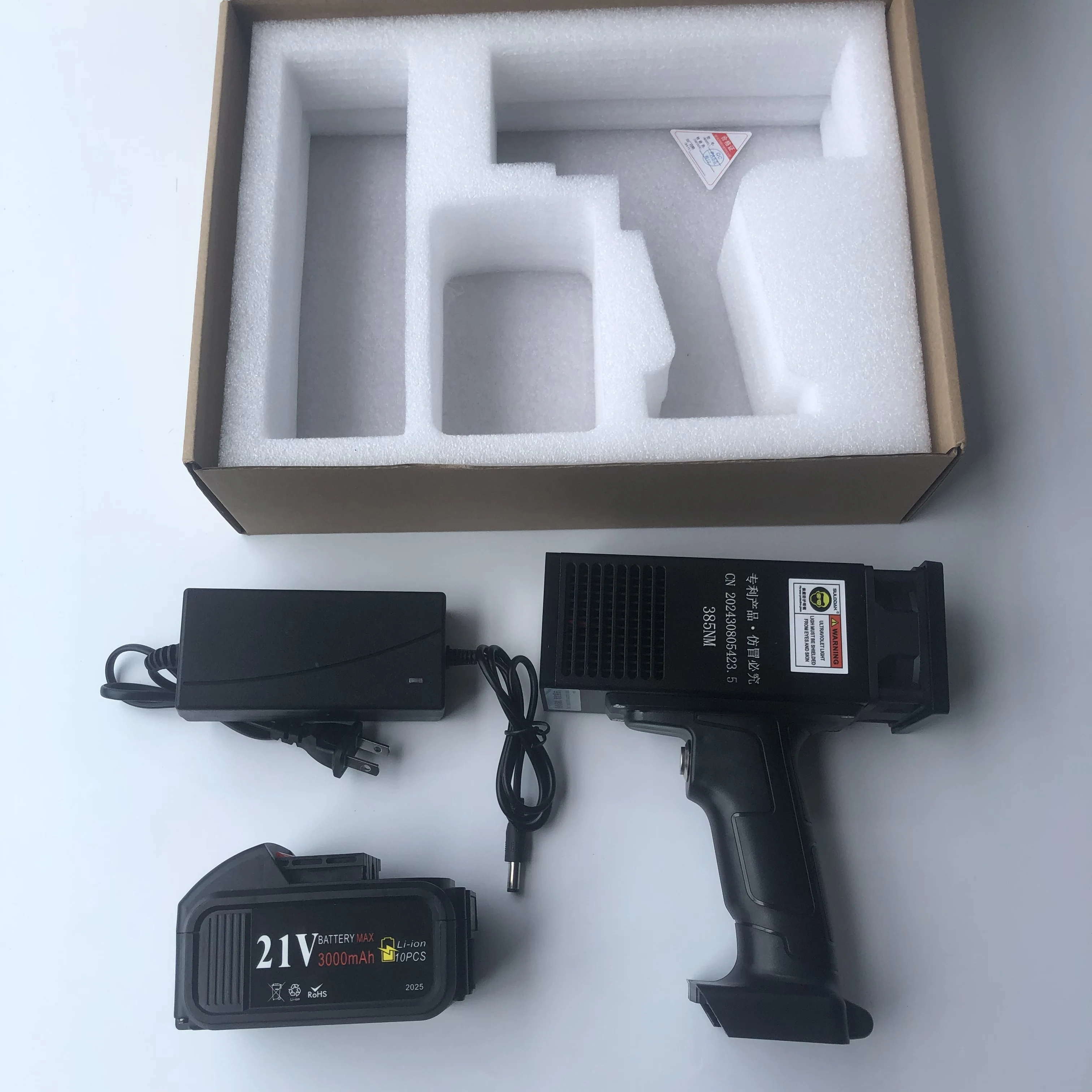 Portable Rechargeable UV Lamp Car Paint Flaw Detection Tool Wireless LED UV Curing Light for Automotive Sheet Metal