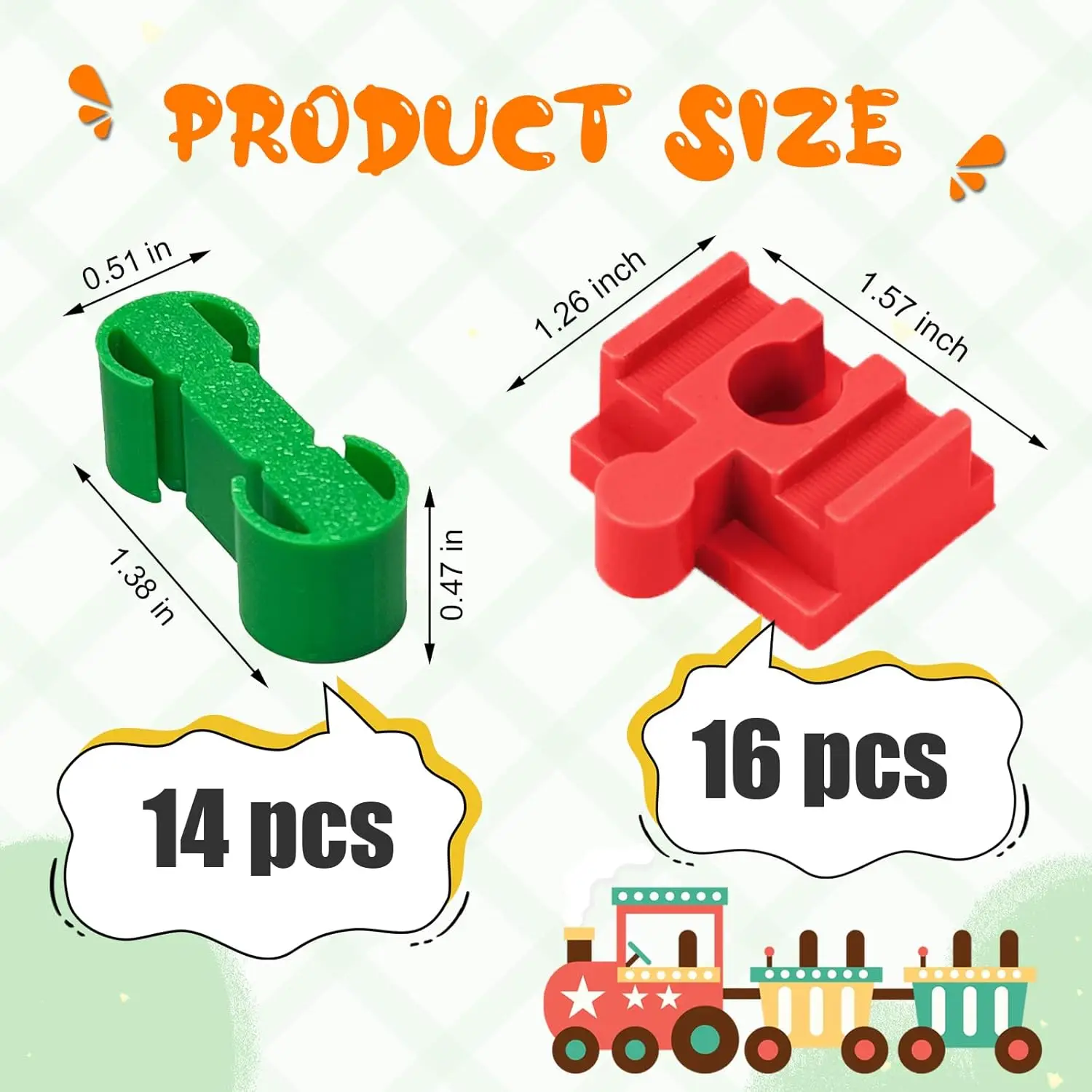 Accesorios para vía de tren de madera, conector de vía de madera de 30 piezas, compatible con todas las principales marcas, vía de tren de madera, Birt de Navidad