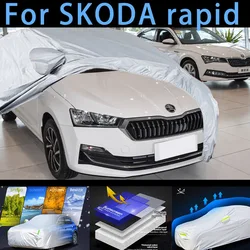 For  SKODA rapid Outdoor Protection Full Car Covers Snow Cover Sunshade Waterproof Dustproof Exterior Car cover protection