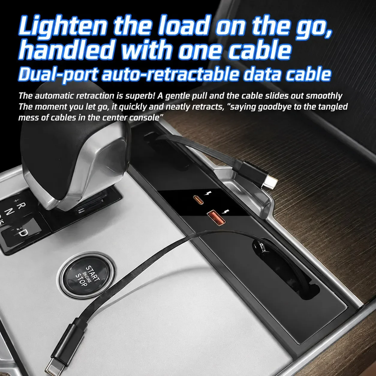 Car Fast Charger Docking Station Type-C USB Interior Upgrade Fast Charging Expansion Dock Accessories For Range Rover 2025-2026