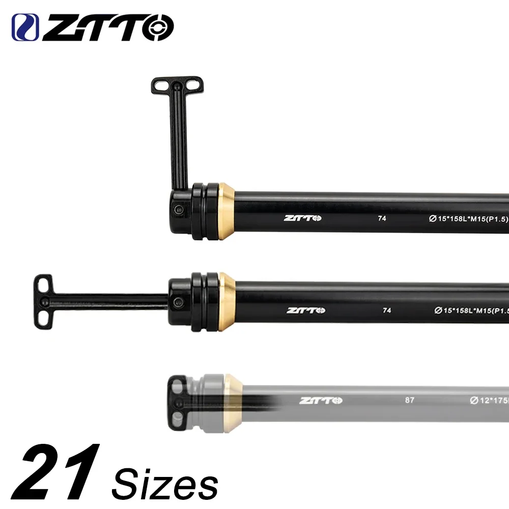 

ZTTO Quick relese MTB Bike Shaft Thru axle Skewer Front Rear hub Fork Skewers Wheel Axis Hub Shaft Bicycle Hidden Handle Tool