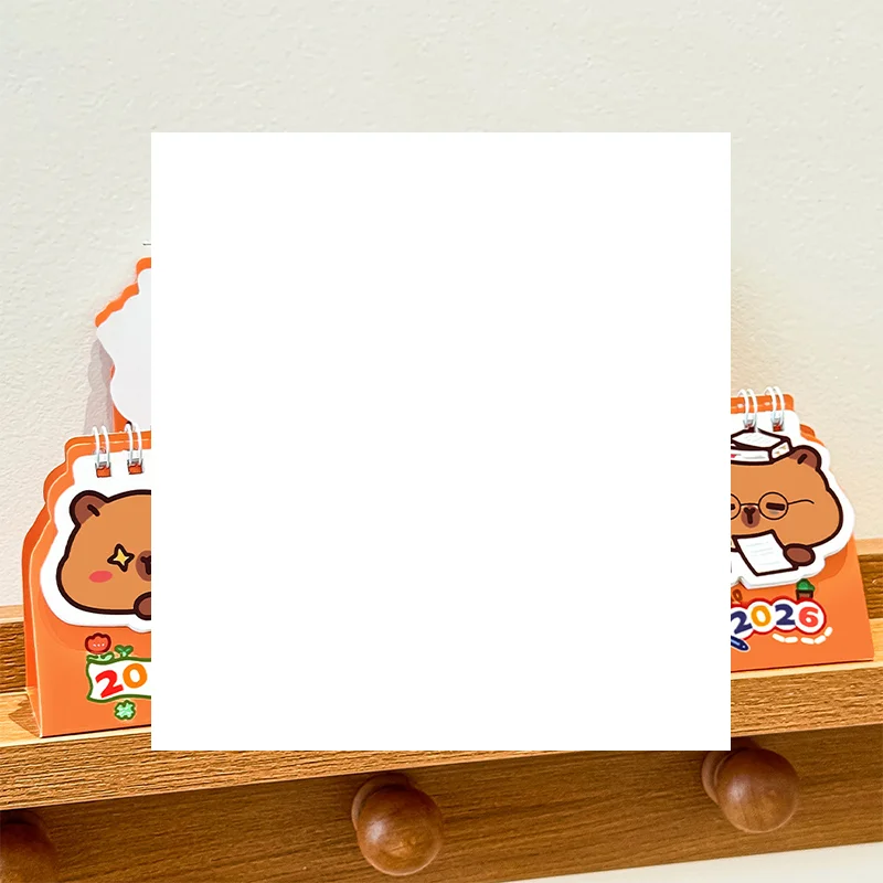

2026 Mini Capybara Desk Calendar Pocket Portable Daily Calendar Planner Desktop Decoration Office Stationery