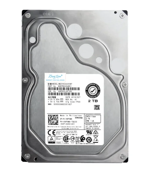 

Hard Drive for Dell 0NPVM6 NPVM6 MG04ACA200NY 2TB SATA III 7200RPM 128MB 3.5" Inch 2T HDD