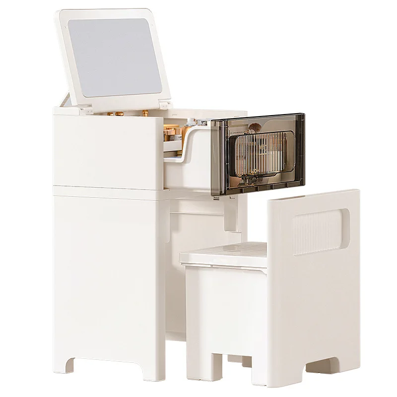 

Modern simple small apartment dressing storage table, bedroom integrated bedside cabinet, table and s