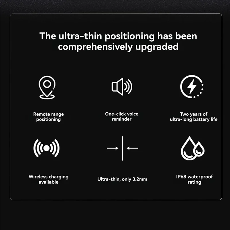 Mini Wallet Card Wireless Charging Tracking Location Gps Locator Smart Tag Work With Find My-[A51I]