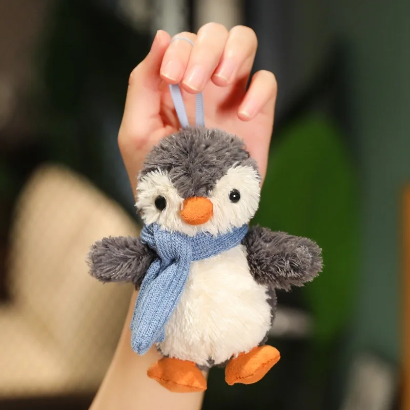 Stuffed Animals Plush Christmas Skateboard Penguin Doll Doll Girl Heart Super Cute Keychain Soft Kawaii Exquisite Gift To Friend