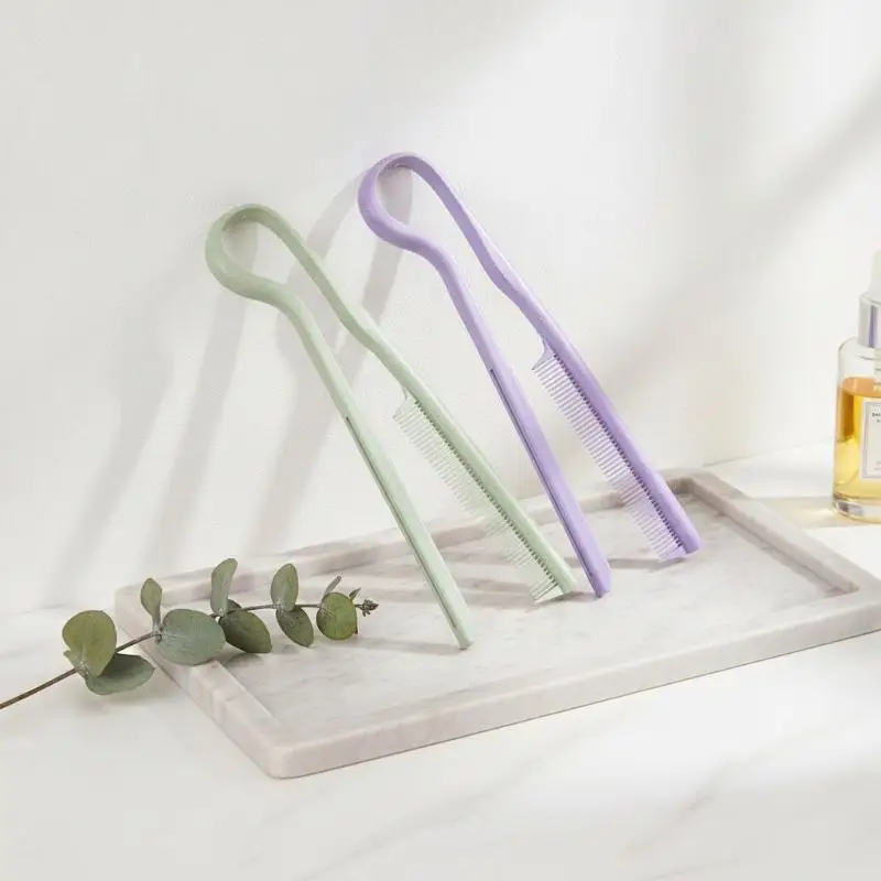 Wheat Straw Hairdressing V-shaped Comb Messy Hair Finishing Straightening Splint Comb - Hair Styling Tool Clip Special For Wigs