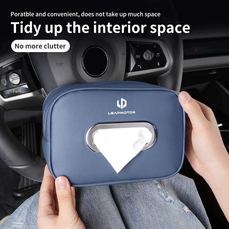 Car Tissue Storage Box Back Seat Napkin Organiser Bag For Leapmotor T03 S01 C11 C01 C10 Leap Motor