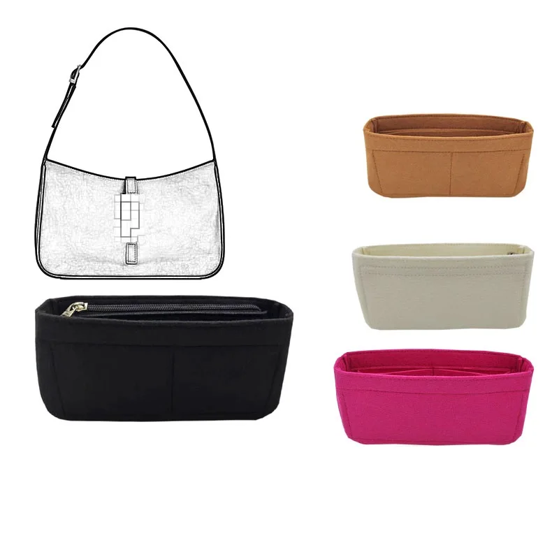 Fits For P Re-Edition Under Arm Felt Insert Bag Organizer Makeup Handbag Liner Travel Inner Purse Portable Cosmetic Base Shaper