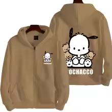 Pochacco Cartoon Men's Zipper Hoodie