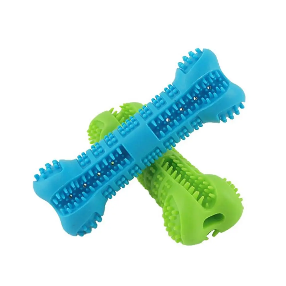 Pet Toothbrushes Puppy Chew Toys Soft Rubber Dog Brush Stick 360 Degree Teeth Cleaning Toothpaste  Animal Supplies