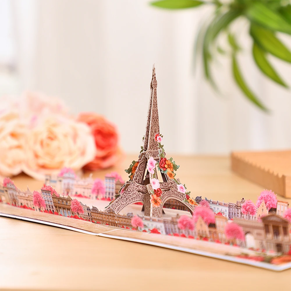 Weltberühmte Sehenswürdigkeiten 3D-Pop-Up-Karten, Reise-Souvenir-Geschenke für Reisende, Geburtstags-/Jahrestagsgeschenk, Heimdekoration