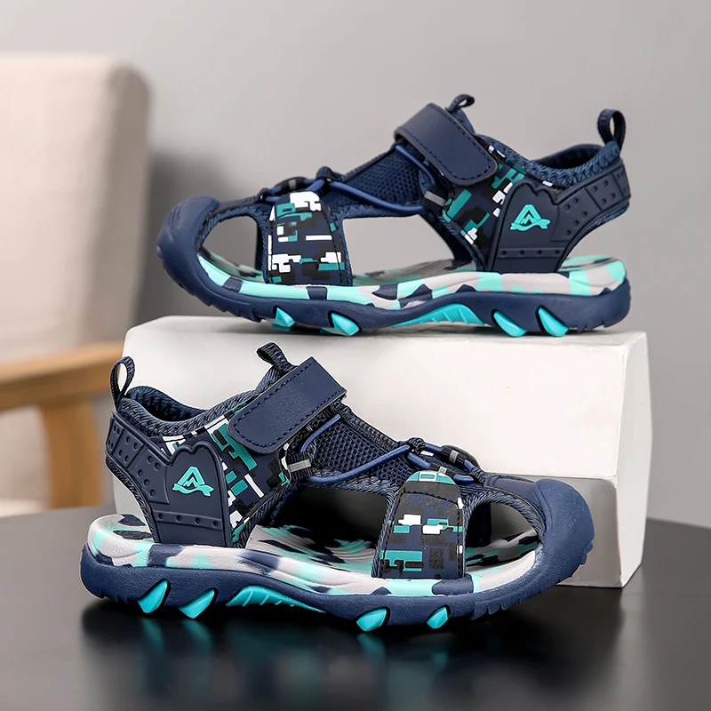 

Fashion Children Sandals Boys Summer Shoes Sneaker Luxury Rubber Sole Closed Toe Beach Outdoor Walking Sports Sandal for Boy