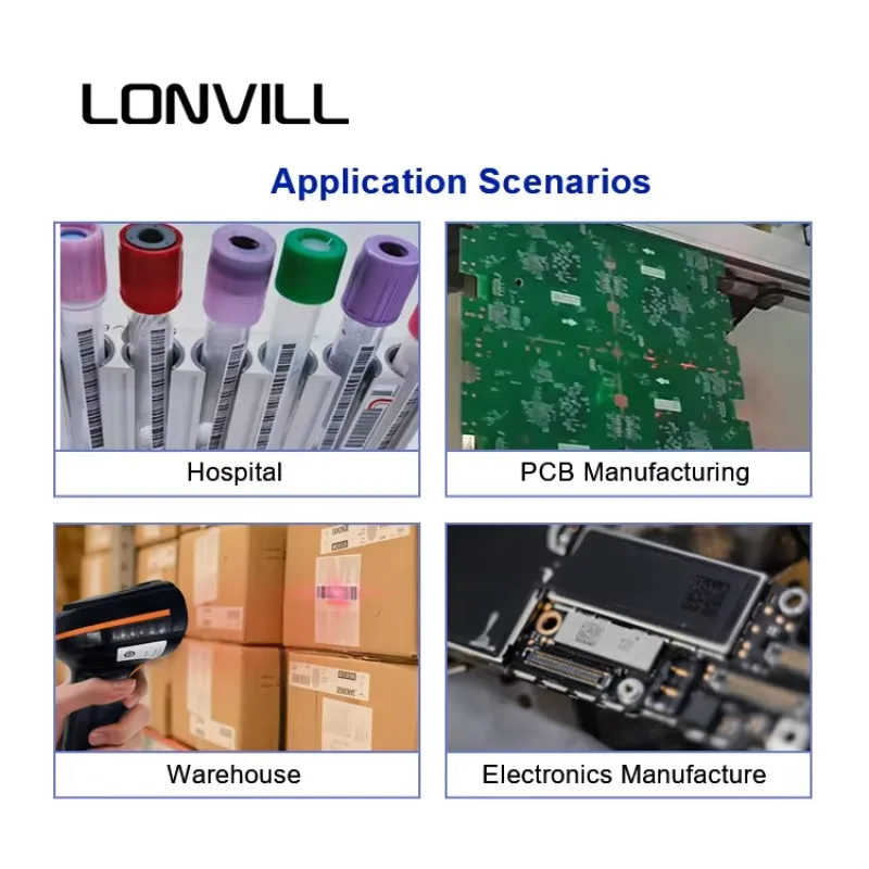 Pemindai Kode Batang Industri USB LONVILL Ethernet Wired Data Matrix Handheld