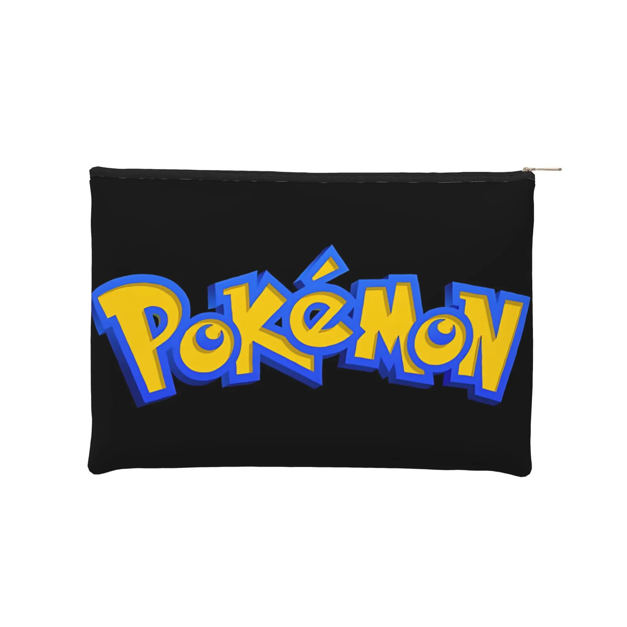 Bolsa plegable, bolsa bonita con logotipo de POKEMON, bolsa de maquillaje, bolsa de aseo con cremallera, bolsa de lavado