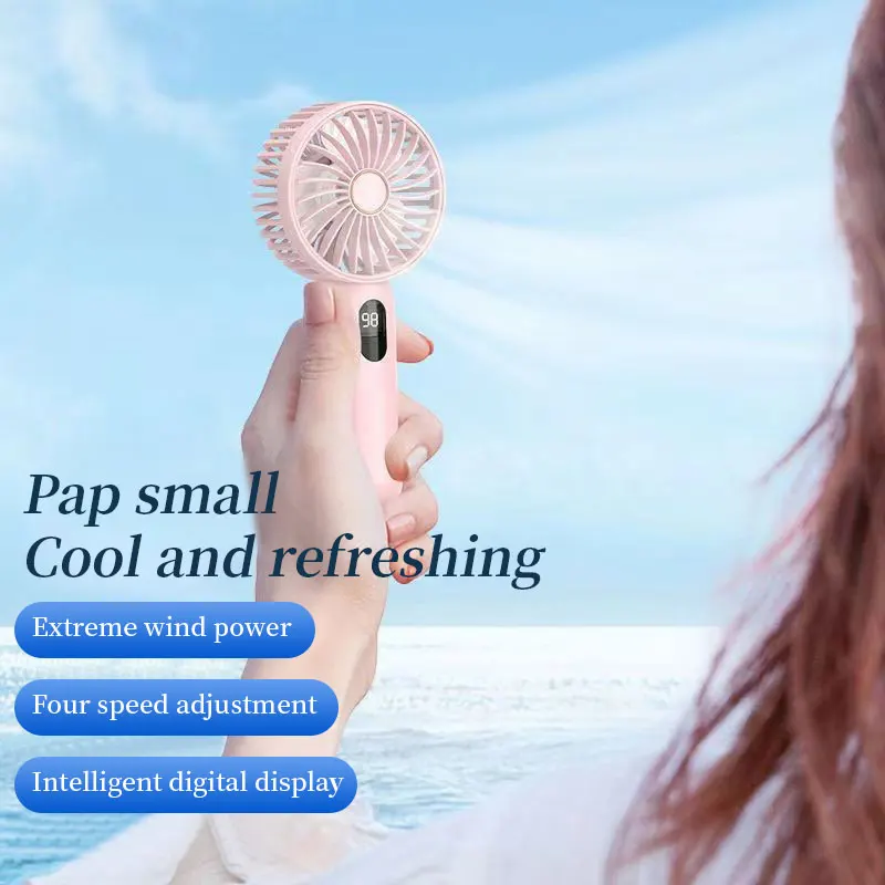 مروحة محمولة صغيرة قابلة لإعادة الشحن عبر USB - تبريد محمول وهادئ عالي السرعة للنوم والخارج والسفر