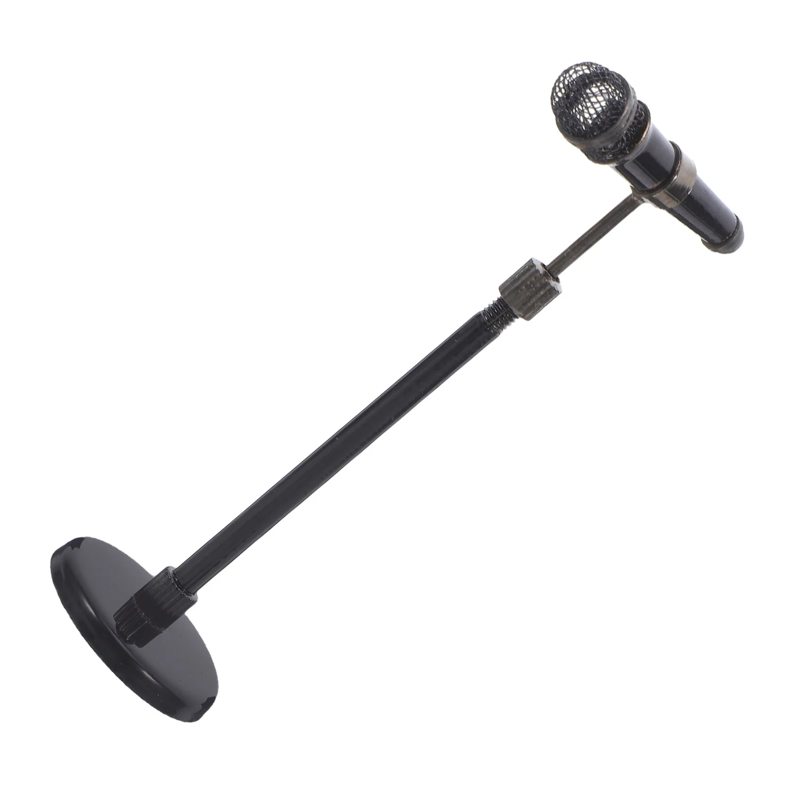 

Miniature Microphone Prop Realistic Detail Retro Style for Dollhouse Musical Setup Compact Sturdy Metal Build Party Decoration