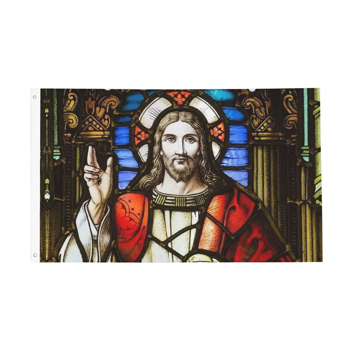 Christian God Bless Flags Double Sided Indoor Outdoor Banner Traditional Religion of Jesus All Weather Hanging Decoration