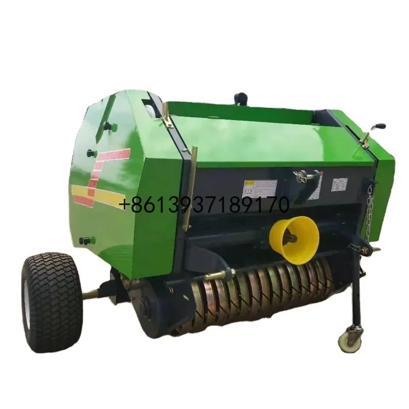 Small Tractor Mounted Round Hay Baler Agricultural Straw Alfalfa Grass Bundling Press Machine for Livestock Feed